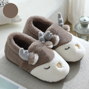 Christmas Shoes Winter Home Slippers Elk Plush Bedroom Slipper House Shoes For Women Men