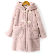 Thickened Faux Fur Coat For Big Kids