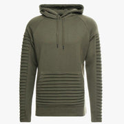 Men's Long Sleeve With Pleated Stripes Hoodies