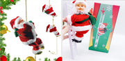 Electric Santa Claus Climbing Ladder Plastic