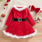 1-5 Years Christmas Winter Girls Dress 7