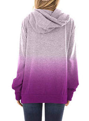 Two-colored fashion hoodies for women