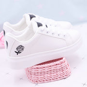 White Women Rose Shoes