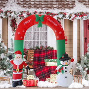 Giant Arch Santa Claus Snowman Inflatable Garden Yard Archway Christmas Ornaments Xmas New Year Festival Party Props Decoration