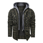 Men Warm Jacket Fleece Thick Autumn Winter Detachable Hoodies Jackets Men Slim Fit Men Clothing