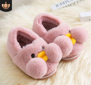 Winter cute cartoon kids cotton shoes for baby shoes small yellow duck cotton slippers children