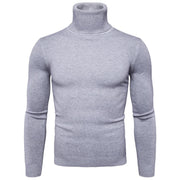 Winter Warm Basic Thermal Turtleneck Sweater Men's Solid Color Slim Fit Clothes Pullover Top