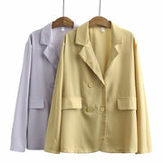 New Korean style loose drape mid-length casual suit jacket