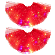 Magical & Luminous  LED Princess Halloween Tutu Skirt Sequins Shiny Skirt