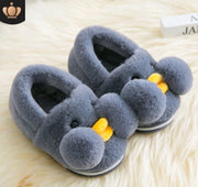 Winter cute cartoon kids cotton shoes for baby shoes small yellow duck cotton slippers children