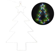 Wrought Iron Christmas Tree Shaped Lantern Festival LED Christmas Garland String Lights Fairy Curtain Light For Home Party Decoration