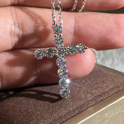 Fashion Jewelry Cross Necklace Zircon Finely Inlaid Pendant 1