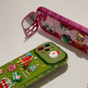 Plastic Christmas Stereo Doll Pendant Phone Case