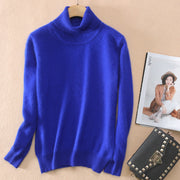 Fall/winter high neck mink sweater women pullover sweater