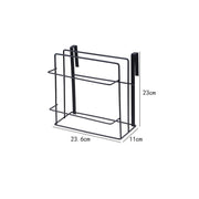 Kitchen Double Layer Towel Rack Hanging Holder Cabinets Shelf Chopping Board Storage Rack Hanger Shelf Kitchen Accessories