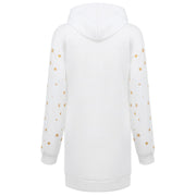 Christmas hot sale printed mid-length pocket hooded long-sleeved sweater