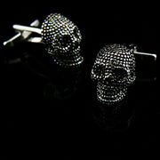 New Skull Head Cufflinks Halloween Ghost Head Cuff Nails French Shirt Cuff Enamel