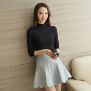 Half Turtleneck Sweater Women Fall Winter Pullover