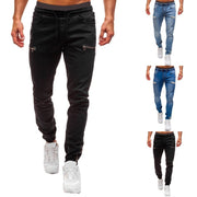 White Pants Jeans Trousers For Men Retro Party Work Men's