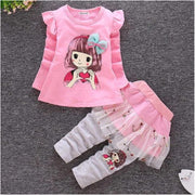 Girls' Spring Clothes for Girls' Infants and Toddlers' Spring Cotton Clothes Suits