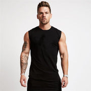 Gym Sleeveless Shirt Cotton Tank Top for Men Sportswear Vest 1