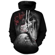 Skull Print Sweatshirt Men's Long Sleeve Pullover Sweatshirt