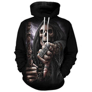 Skull Print Sweatshirt Men's Long Sleeve Pullover Sweatshirt