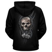 Skull Print Sweatshirt Men's Long Sleeve Pullover Sweatshirt