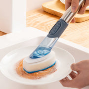 New Multifunctional Dish Brush Household Kitchen Oily Sponge Long Handle Cleaning Brush