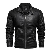 Autumn And Winter Leather Motorcycle Jacket Men Plus Velvet To Keep Warm