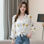 Fashion Printed Chiffon Sun Protection Clothing Women Cardigan