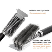 BBQ Grill Barbecue Kit Cleaning Brush Stainless Steel Kitchen Accessories Bristles Cleaning Brushes Cooking Tool Barbecue Gadget