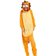 Lovers Halloween Lion King Cartoon Animal One-Piece Pajamas Lovers Autumn And Winter Thick Home Clothes Simba Performance Costume