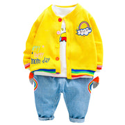 Rainbow Long Sleeve Kids Three-piece Set