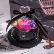 Valentine's Day Christmas Dried Flowers Wedding Gifts Dried Flowers Eternal Real Rose Home Decoration With LED In Glass