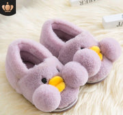 Winter cute cartoon kids cotton shoes for baby shoes small yellow duck cotton slippers children