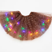 Magical & Luminous  LED Princess Halloween Tutu Skirt Sequins Shiny Skirt