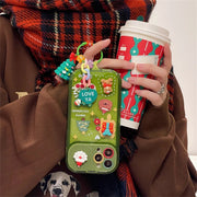 Plastic Christmas Stereo Doll Pendant Phone Case