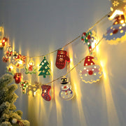 Christmas LED Light String Santa Claus Elk Snowman Xmas Ornament String Light Christmas Decorations