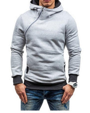 Brand Hoodie Oblique Zipper Solid Color Hoodies Men Fashion Tracksuit Male Sweatshirt Hoody Men's