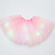 Magical & Luminous  LED Princess Halloween Tutu Skirt Sequins Shiny Skirt