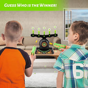 Shooting Games Toy For Age 6,7,8,9,10,Years Old Kids, Boys-Glow In The Dark Foam Blaster Toy With 10 Floating Ball Targets And 3 Foam Dart-Ideal Gift