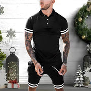 Men's Short Sets 2 Piece Outfits Polo Shirt Fashion Summer Tracksuits Casual Set Short Sleeve And Shorts Set For Men