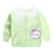 Kitty Navy Collar Kids Sweater