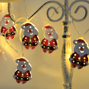 Christmas LED Light String Santa Claus Elk Snowman Xmas Ornament String Light Christmas Decorations