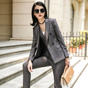 Plaid Business Suit Women's Formal Suit Work Clothes