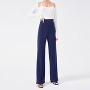 Solid Color Casual Pants Slim, High-waisted Bell Bottoms 4