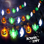 LED Halloween Pumpkin Spider Bat Skull String Light Lamp Home Garden Party Outdoor Halloween Decoration Lantern Light