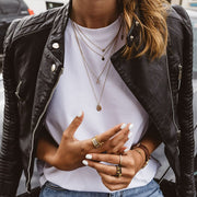 Short Chic Leather Jacket Coat