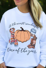 Pumpkin print hoodie